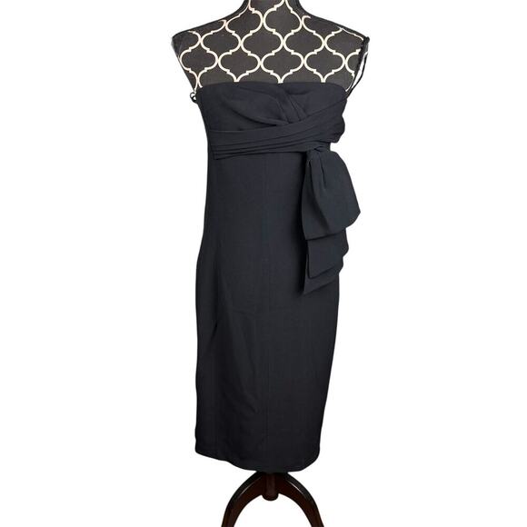 Red Valentino Strapless Black Dress Sz 42 (US Size 4) - Picture 1 of 7